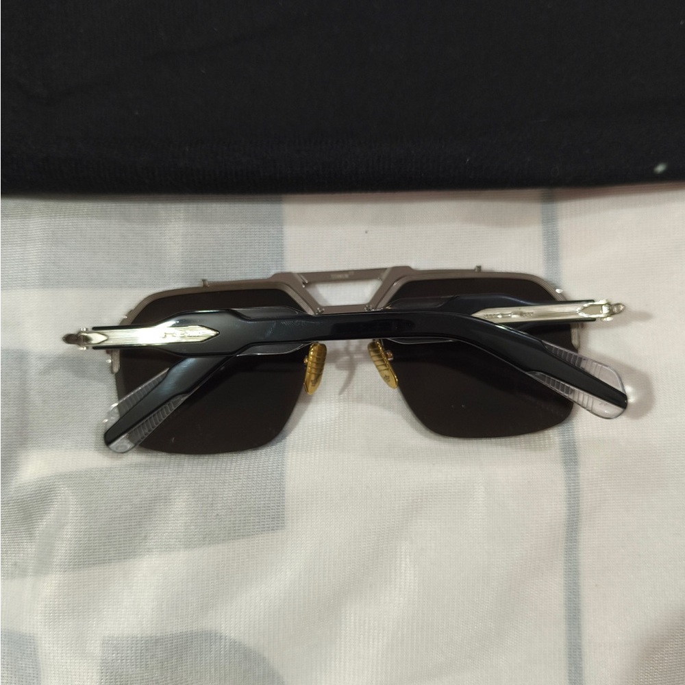 Jacques Marie Mage Men’s Sunglasses - Silver Frame with Black Lenses - Picture 7 of 12